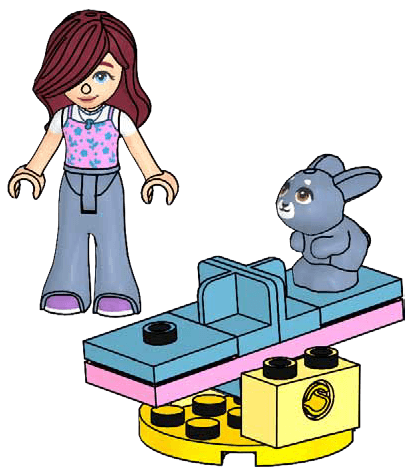 Paisley and Seesaw with Bunny