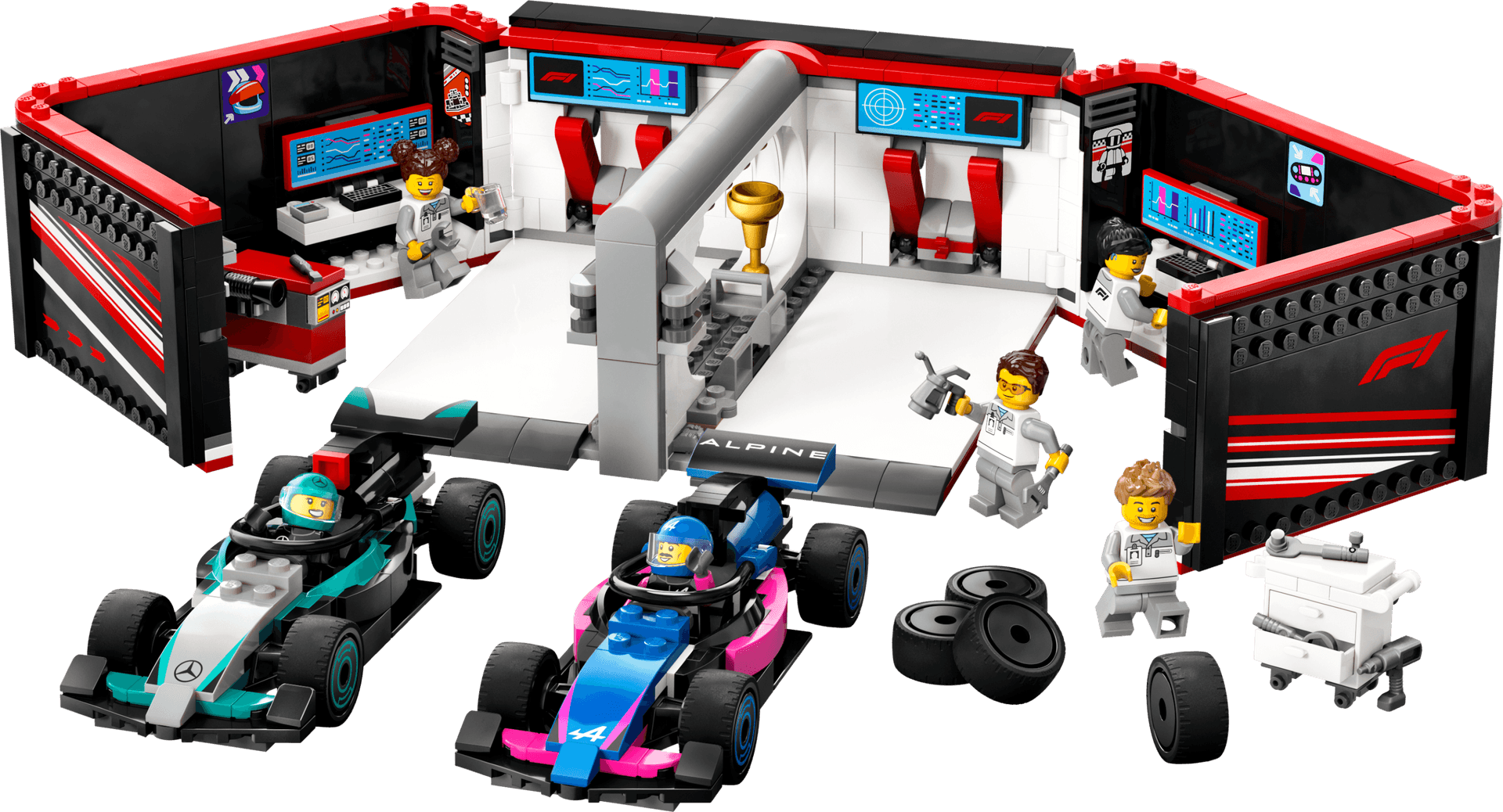 F1 Garage & Mercedes-AMG & Alpine Cars