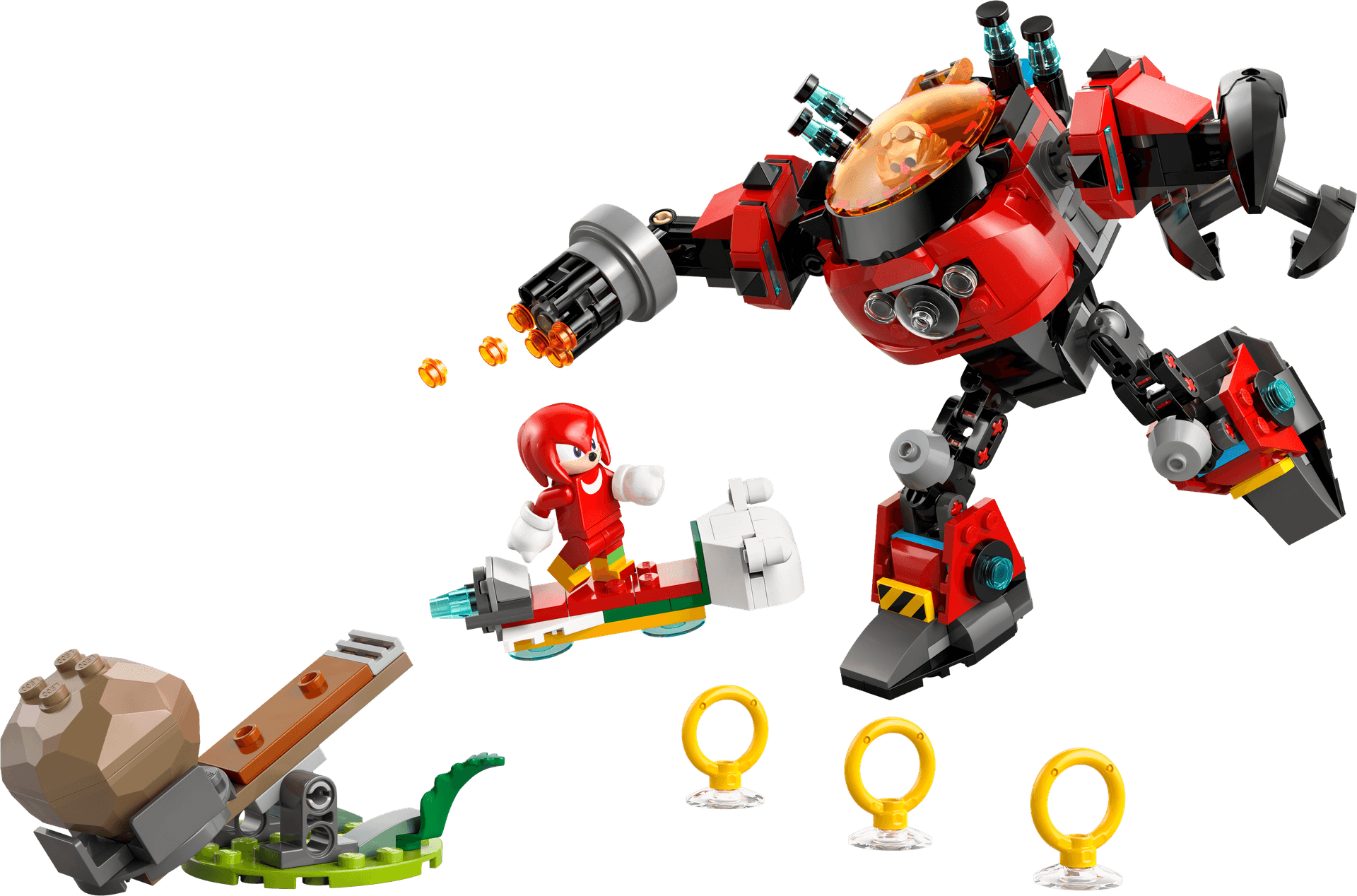 Knuckles vs. Dr. Eggman Egg Crusher Mech